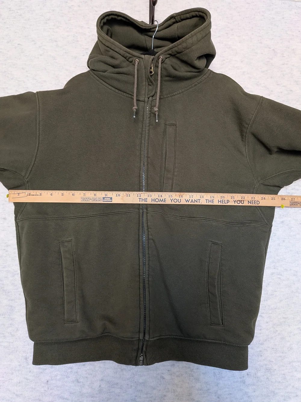 Filson C.C.F. Heavyweight Double-Layer Full-Zip Hooded Sweatshirt Sz M Olive